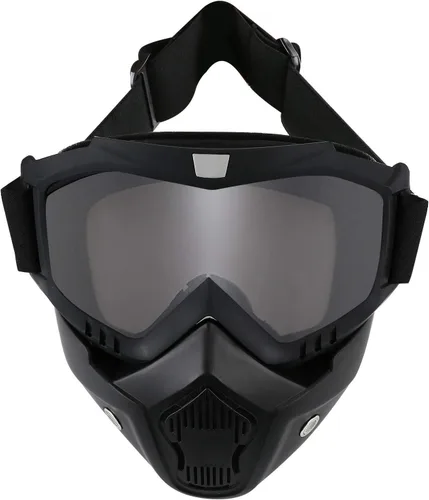 Vista 9 de LJDJ Gafas de motocicleta con máscara extraíble – Gafas de motocross ATV Anti-UV ajustables MX Riding Offroad Ciclismo Moto Gafas protectoras Racing