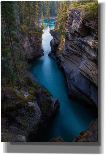 Vista 10 de Epic Graffiti Arte de pared en lienzo con diseño de 'Athabasca River 1' de Joe Reimer, 12 x 18 pulgadas