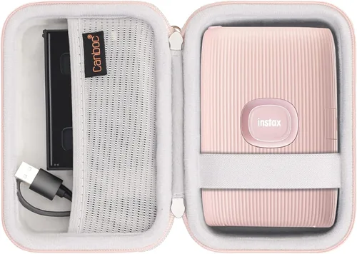 Vista 15 de Canboc Estuche de transporte para Fujifilm Instax Mini Link 3 2 1 Impresora para smartphone, bolsillo de malla para película instantánea y cable