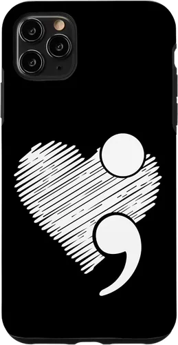 Vista 13 de Suicide Awareness - Suicide Prevention Heart Semicolon Gift Case for iPhone 17
