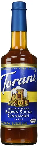 Vista 4 de Torani Jarabe sin azúcar, canela de azúcar morena, bomba incluida, 25.4 onzas líquidas Endulza y añade sabor sin culpa a bebidas y postres