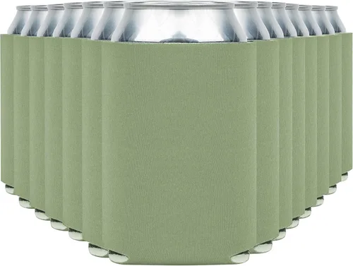Vista 15 de Fundas enfriadoras de latas de cerveza en blanco (paquete de 14) fundas enfriadoras de latas de cerveza con aislamiento suave - Fundas negras lisas