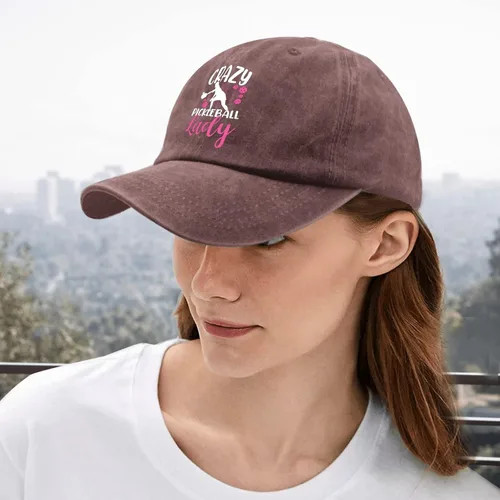 Vista 5 de Gorras de béisbol para mujer con diseño de pickleball para papá, divertidas gorras ajustables