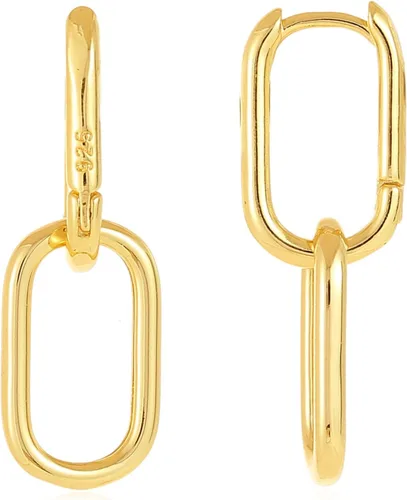 Vista 12 de Aretes chapados en oro de 14 quilates para mujer, joyería gruesa Corazón de oro de 14 quilates