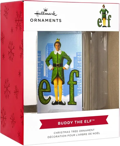 Vista 3 de Hallmark Adorno Navideño de Plástico Estuche de Casete de Video Retro de la Película Elf