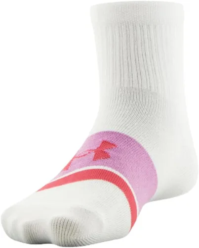 Vista 3 de Under Armour Girls Essential Lite - Calcetines ligeros para cuarto de galón, paquete de 6