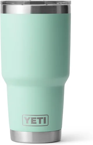 Vista 19 de YETI Rambler - Vaso de 30 oz, acero inoxidable, aislado al vacío con tapa MagSlider, color carmesí Amarillo