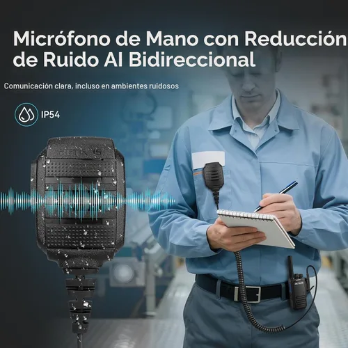 Vista 3 de Retevis MateTalk B4 Walkie Talkies con micrófono de hombro impermeable (paquete de 4) FRS Two Way Radios Noise Cancelling for Construction Site
