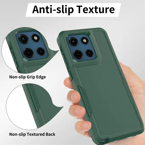 Vista 58 de Jeylly para Moto G Stylus 5G 2021 Funda con [2 Pack] Protector de Pantalla de Vidrio Templado, Protección Grado Militar Anti-Arañazos, Funda A