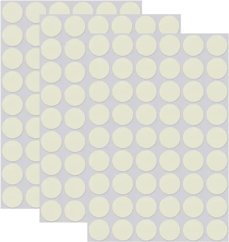 Vista 13 de 162 calcomanías autoadhesivas de PVC para agujeros de tornillo, 3 hojas de plástico, cubierta texturizada a prueba de polvo e impermeable, 0.827 in