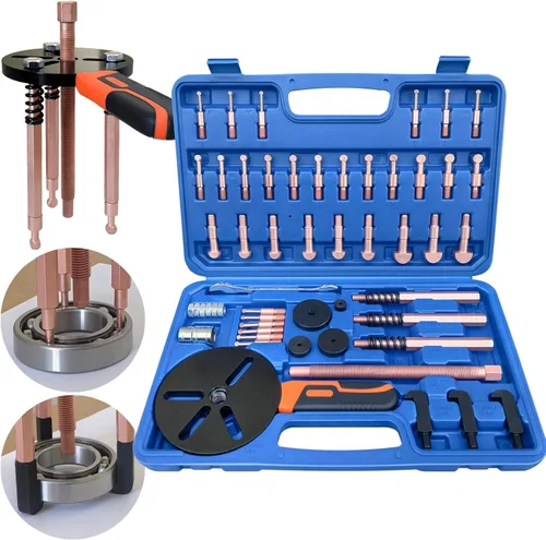 Vista 10 de Juego de extractores de engranajes, 13 piezas, kit de extractor de rodamientos grandes, extractor de engranajes de 2 mandíbulas y 3 mandíbulas