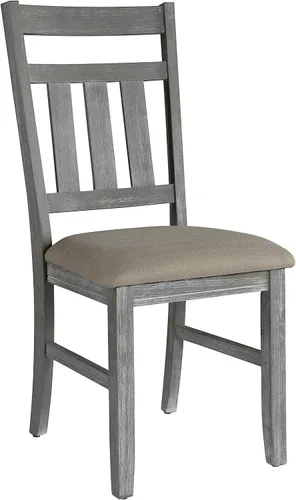 Vista 5 de Powell Turino Side, altura del asiento de 18 pulgadas (juego de 2) silla de comedor, color blanco (457-434)