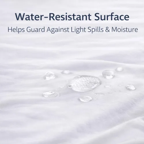 Vista 4 de Protector de colchón ajustable de tamaño individual, resistente al agua y al polvo, funda de poliéster silenciosa con falda elástica, lavable a