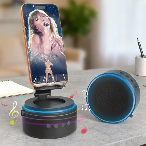 Vista 11 de ZAPUVO - Regalos para papá para el día de Navidad, altavoz Bluetooth con soporte para teléfono, aniversario para hombres, regalos de cumpleaños