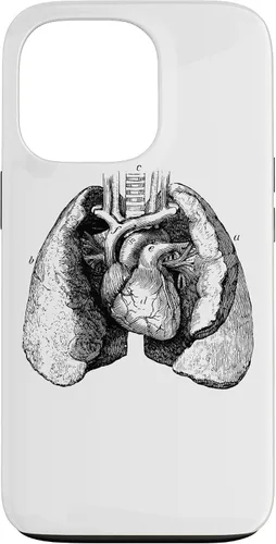 Vista 10 de Human Heart Lungs Anatomy Vintage Medical Anatomical Heart Case for iPhone 17