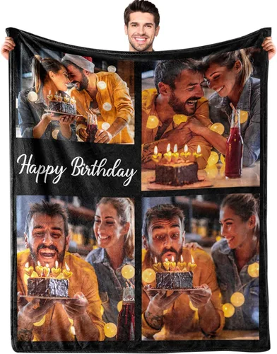 Vista 8 de Envía al Día Siguiente Manta Personalizada con Imagen para Mi Esposa Manta Foto Personalizada Regalo de Boda para Pareja Día de San Valentín