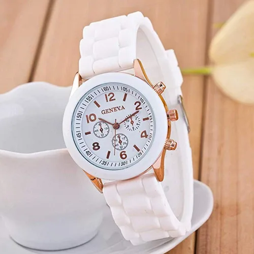 Vista 2 de CdyBox Reloj de pulsera unisex de silicona para mujer, de lujo, de cuarzo, para niña, niño, unisex