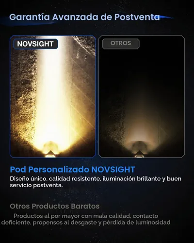 Vista 2 de NOVSIGHT Luces antiniebla de conducción LED todoterreno auxiliares de motocicleta de 2 pulgadas, par