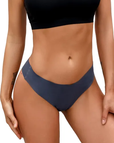 Vista 3 de DEANGELMON - Tangas cómodas sin costuras, para mujer, ropa interior invisible, paquete surtido