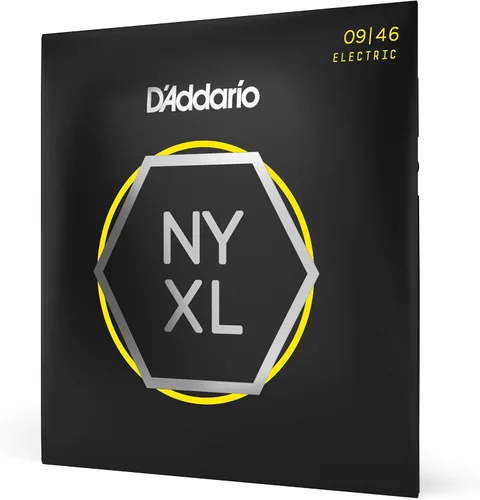 Vista 34 de D'Addario cuerdas para guitarra eléctrica, NYXL niqueladas, NYXL1152, calibre medio/pesado superior 11-52, juego de 6 cuerdas, paquete de 1