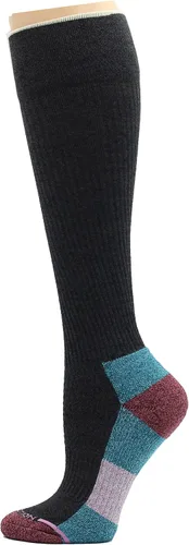 Vista 2 de Dr. Motion Calcetines altos de compresión para mujer, para senderismo, caminar, con cojín mejorado, absorción de calor, hilo de retención de calor