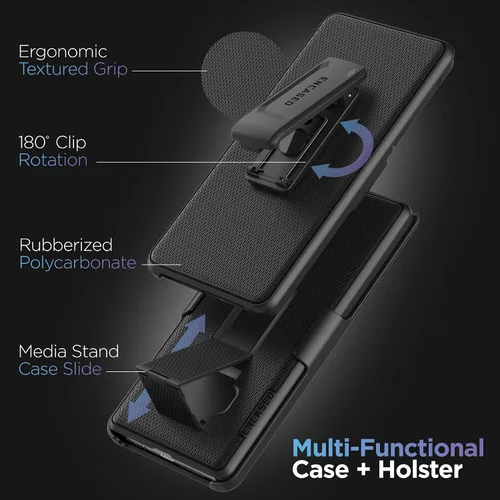 Vista 5 de Encased Funda para cinturón compatible con Pixel 8 con clip de funda y soporte (8)