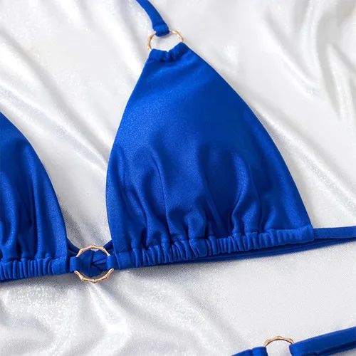 Vista 3 de GIANTHONG Women Swimsuit Bikini Set,Sexy with Chest Pad Bathing Suit Large Size Deep V Neck Vacation Swimsuit s