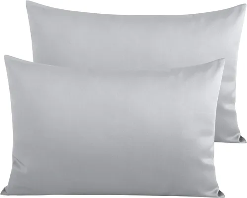 Vista 31 de NTBAY Fundas de Almohada de Algodón Egipcio Queen - Juego de 2, Fundas de Almohada de Algodón de 500 Hilos - Fundas de Almohada Suaves