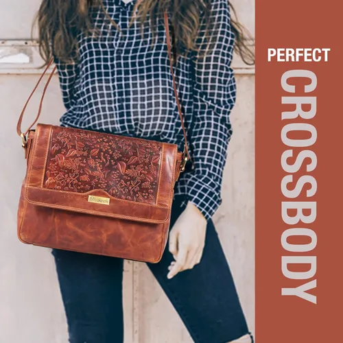 Vista 53 de VALENCHI Real Genuine Leather Women's Crossbody Purse/Bag With Adjustable Strap