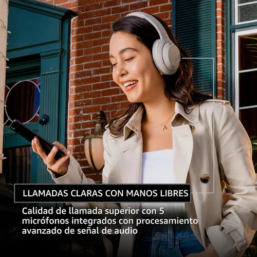 Vista 3 de Sony WH-1000XM4 Auriculares inalámbricos premium con cancelación de ruido sobre la oreja con micrófono para llamadas telefónicas y control de voz