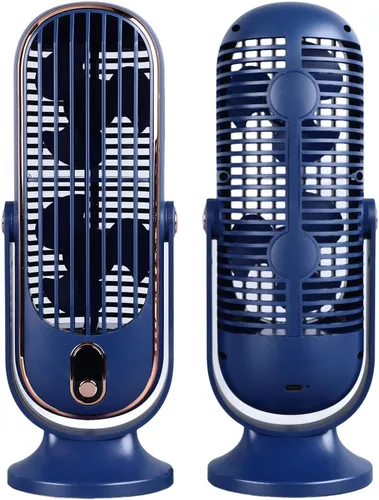 Vista 3 de Ventilador de mesa de torre de escritorio, ventilador de mesa silencioso, torre oscilante, ventilador de mesa con enchufe USB, ventilador de mesa