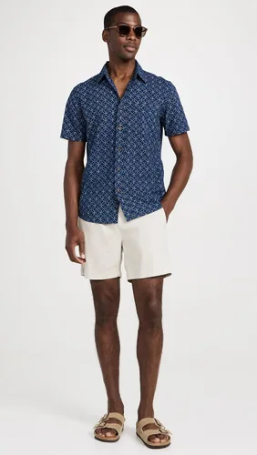 Vista 5 de Faherty Camisa de algodón tropical de manga corta para hombre