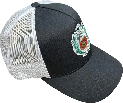 Vista 3 de PeruCoUSA Gorra Peru Escudo - Gorra de malla de camionero ajustable - Gorras de Peru