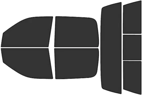 Vista 8 de Kit de tintado de ventana Rvinyl compatible con Dodge Ram 2009-2018 4 puertas Crew/Mega Cab - Negro 20% - Película de una sola capa sin burbujas