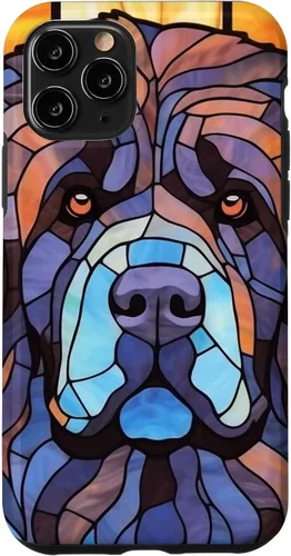Vista 29 de Newfoundland Dog Stained Glass Case for iPhone 17