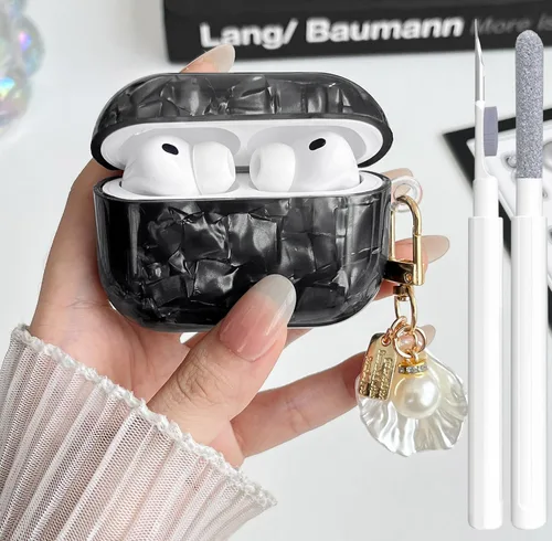 Vista 33 de Compatible con Airpods Pro 3 Funda transparente con bloqueo para teléfono, suave TPU magnético bloqueo automático Apple AirPods Pro de tercera