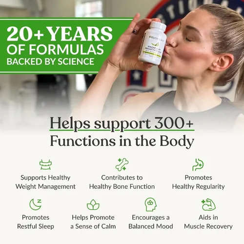 Vista 2 de BIOptimizers Suplemento innovador de magnesio con 500 mg - 7 formas de magnesio: glicinato, malato, citrato y más - Apoyo natural para el sueño