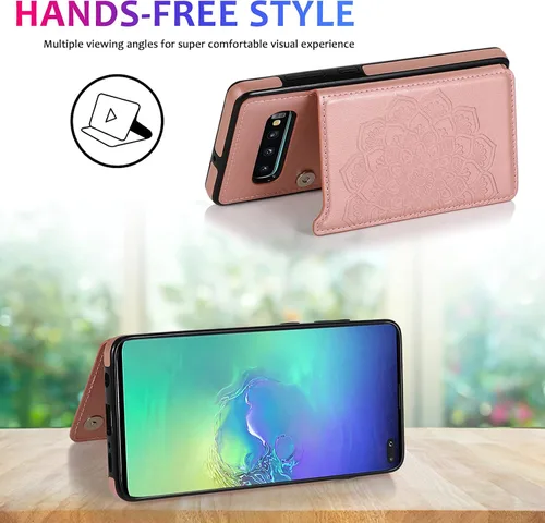 Vista 6 de Asuwish Funda compatible con Samsung Galaxy Note 8 y protector de pantalla de vidrio templado, con ranura para tarjetero, función atril, cartera