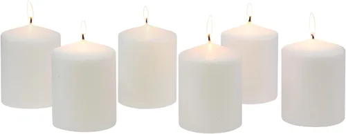 Vista 7 de Stonebriar Velas de pilar sin perfume de 18 horas de larga duración, 3 x 8, blancas y 35 horas de combustión sin perfume, 3 x 4, color blanco