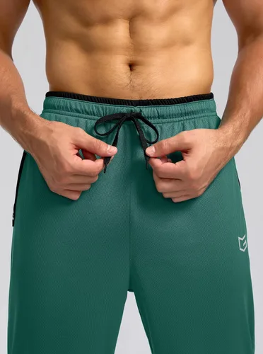 Vista 5 de G Gradual Pantalones deportivos para hombre con parte inferior abierta, pantalones de entrenamiento con bolsillos con cremallera, malla ligera