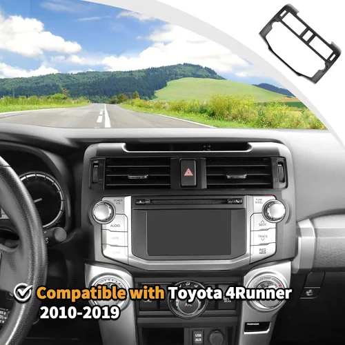 Vista 3 de Voodonala Para 4Runner ABS Control Central Navigation Dashboard Instrumento Fascia Panel Cubierta Trim para 2010-2019 Toyota 4Runner Accesorios