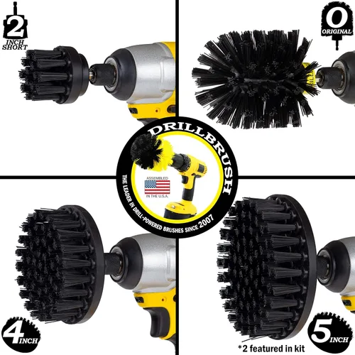 Vista 7 de Accesorios para barbacoa - Cepillo para parrilla - Herramientas para parrilla - Kit de fijación de cepillo de taladro ultra rígido - Raspador