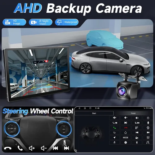 Vista 6 de Naifay 8Core 4G+64G Android 13 Car Stereo para Ford F150 2009 2010 2011 2012 actualización de radio, 2K 13.1 pulgadas pantalla táctil para Ford