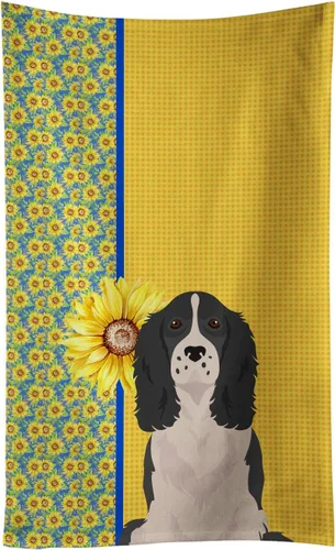 Vista 40 de Caroline's Treasures WDK5313KTWL - Toalla de cocina con diseño de girasoles de verano, color negro y tostado, Airedale Terrier, toalla de mano