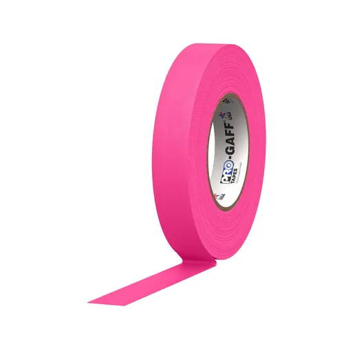 Vista 17 de ProTapes Pro Gaff Cinta de Gaffer de tela mate premium de 1 pulgada de ancho con adhesivo de goma, 11 mils de grosor, 55 yardas de longitud