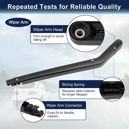Vista 4 de X AUTOHAUX Juego de brazos de limpiaparabrisas trasero para Toyota Corolla Hatchback 01-06