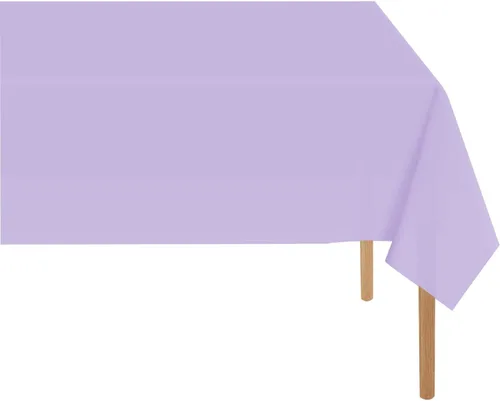 Vista 29 de Mantel de plástico rosa claro (paquete de 2), funda de mesa de comedor de 54 x 108 pulgadas para mesa rectangular, manteles desechables