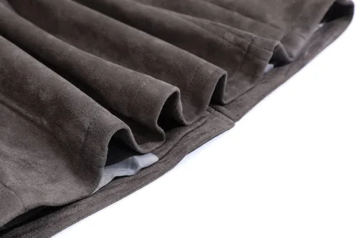 Vista 5 de Chartou - Chaqueta de moto de gamuza sintética con flecos de borla cortados y elegantes para mujer