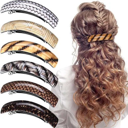 Vista 13 de WILLBOND 6 Piezas Pasadores de Cabello para Mujeres Pasadores Grandes Clips Franceses para Cabello Broche Retro para Regalos de Mamá Accesorios