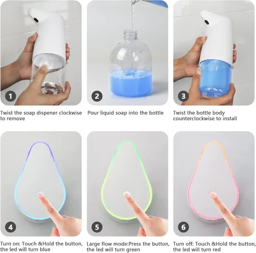 Vista 7 de Dispensador de agua para botella de 5 galones, bomba fuerte y múltiples opciones de dispensador, carga USB
